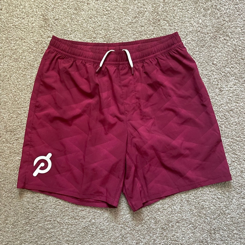 Peloton Athletic Shorts Lightweight Running Training Maroon 8" Inseam Men's XL